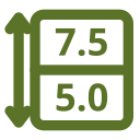 Темная 7,5 см / Светлая 5 см
