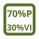 70% Полиэстер + 30% Вискоза